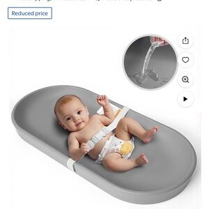 Gray Baby Bath Pad
